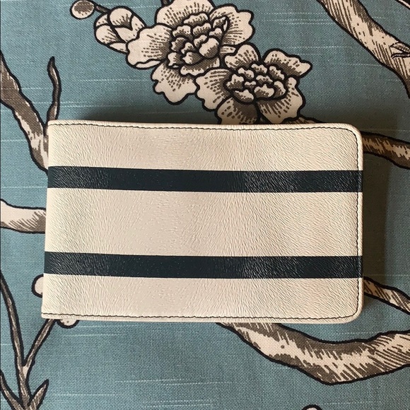 Handbags - Sporty Navy & White Striped Clutch Wallet